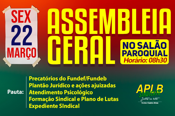 APLB convoca categoria para Assembleia Geral